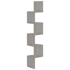 vidaXL Wand-Eckregal Betongrau 19x19x123 cm Holzwerkstoff