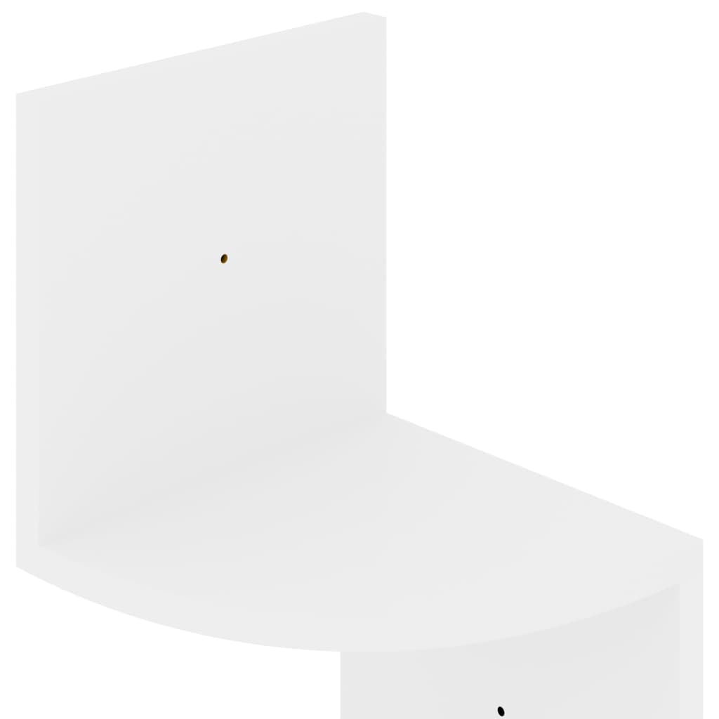 vidaXL Wand-Eckregal Hochglanz-Weiß 19x19x123 cm Holzwerkstoff