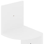 vidaXL Wand-Eckregal Hochglanz-Weiß 19x19x123 cm Holzwerkstoff