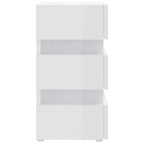 vidaXL LED-Nachttisch Hochglanz-Weiß 45x35x67 cm Holzwerkstoff