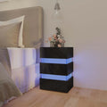 vidaXL LED-Nachttisch Hochglanz-Weiß 45x35x67 cm Holzwerkstoff