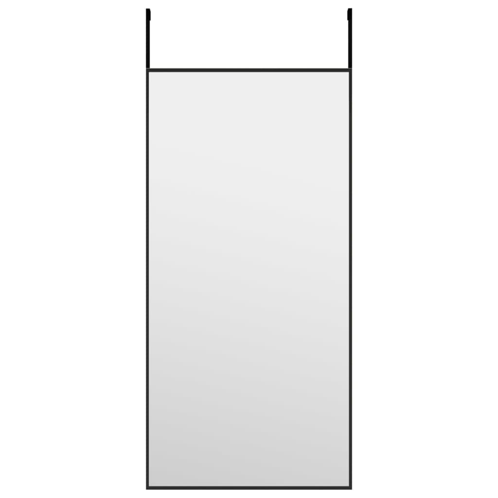 vidaXL Türspiegel Schwarz 30x60 cm Glas und Aluminium