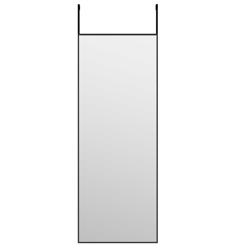 vidaXL Türspiegel Schwarz 30x60 cm Glas und Aluminium