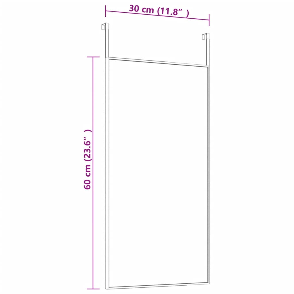 vidaXL Türspiegel Golden 30x60 cm Glas und Aluminium