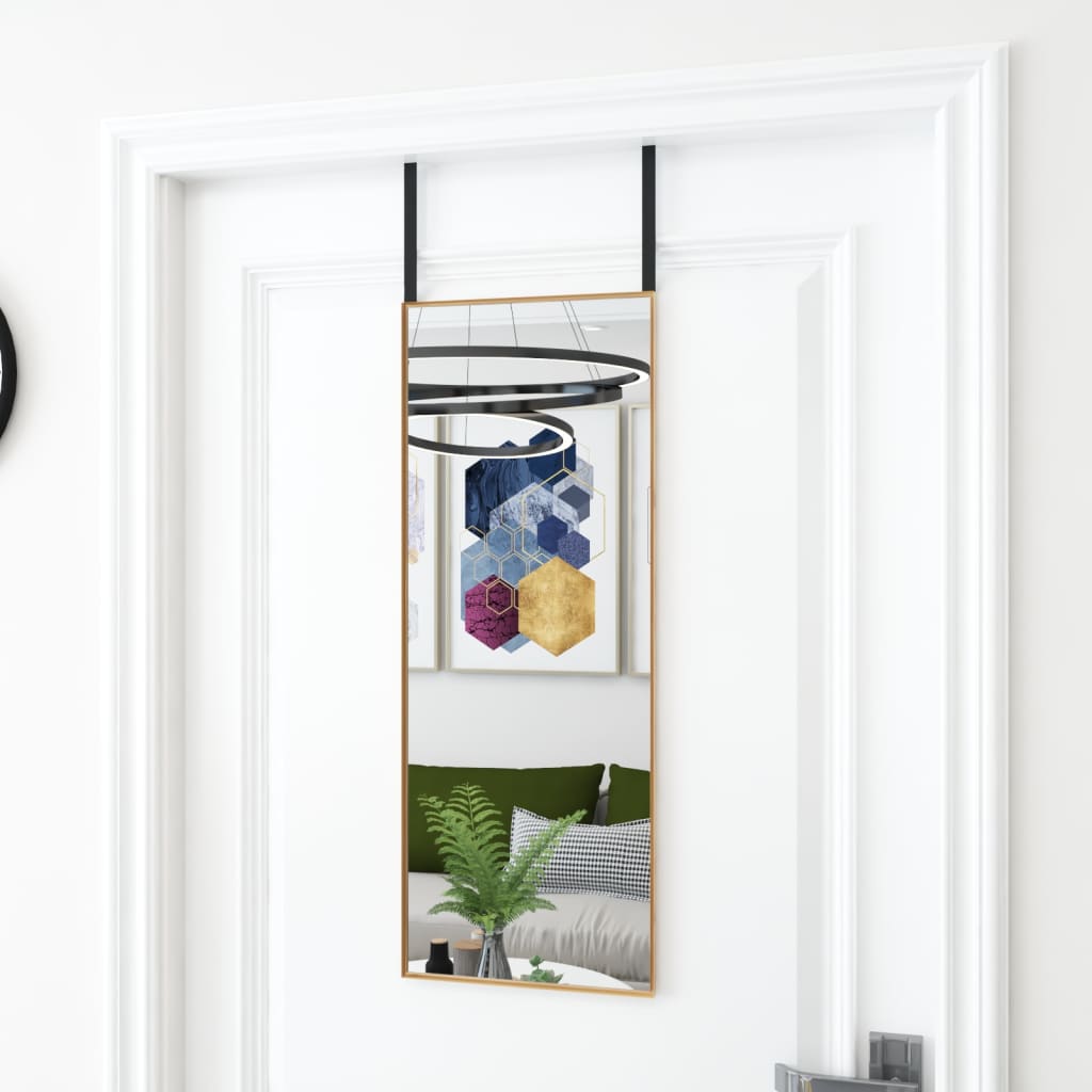 vidaXL Türspiegel Golden 30x60 cm Glas und Aluminium