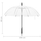 vidaXL Regenschirm Transparent 100 cm
