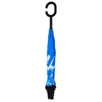 vidaXL Regenschirm C-Griff Schwarz 108 cm