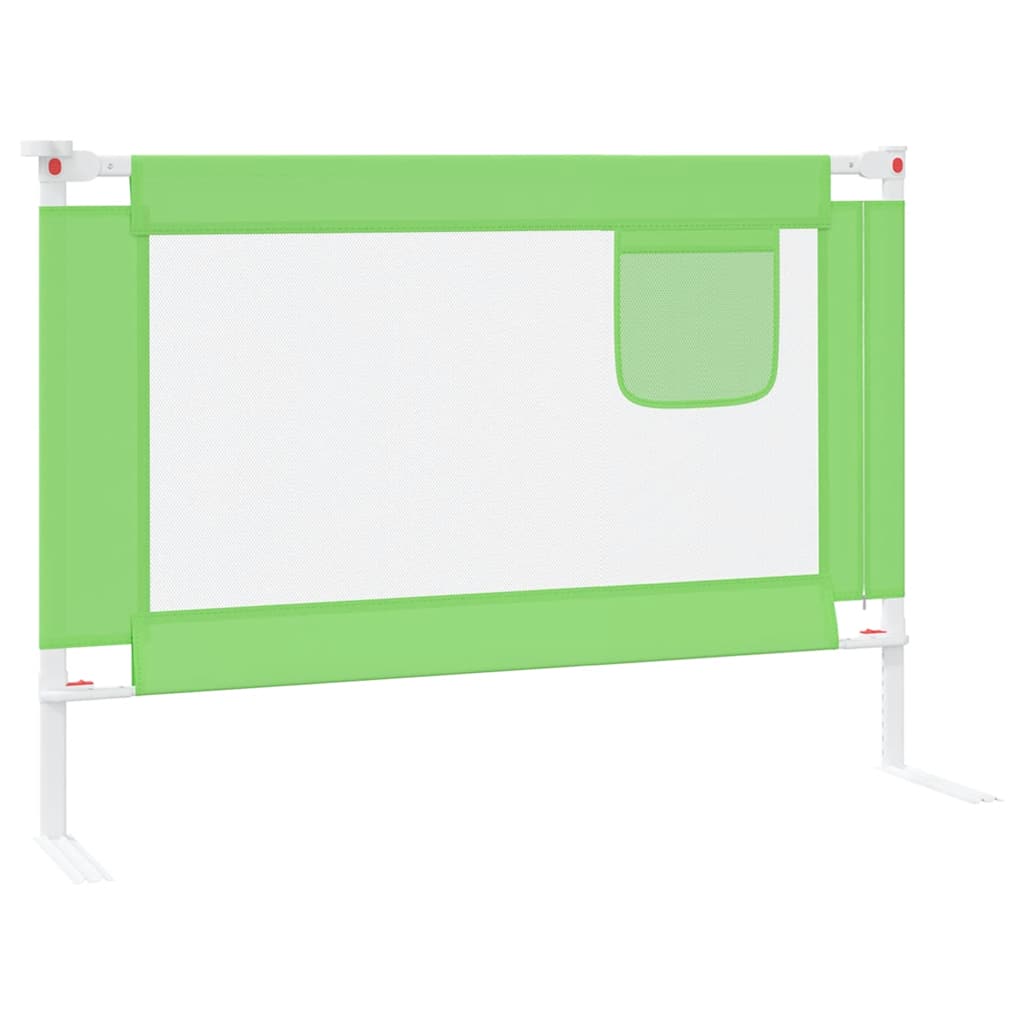 vidaXL Kleinkind-Bettschutzgitter Grün 90x25 cm Stoff