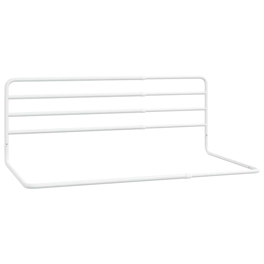 vidaXL Kleinkind-Bettschutzgitter Weiß (76-137)x55 cm Eisen