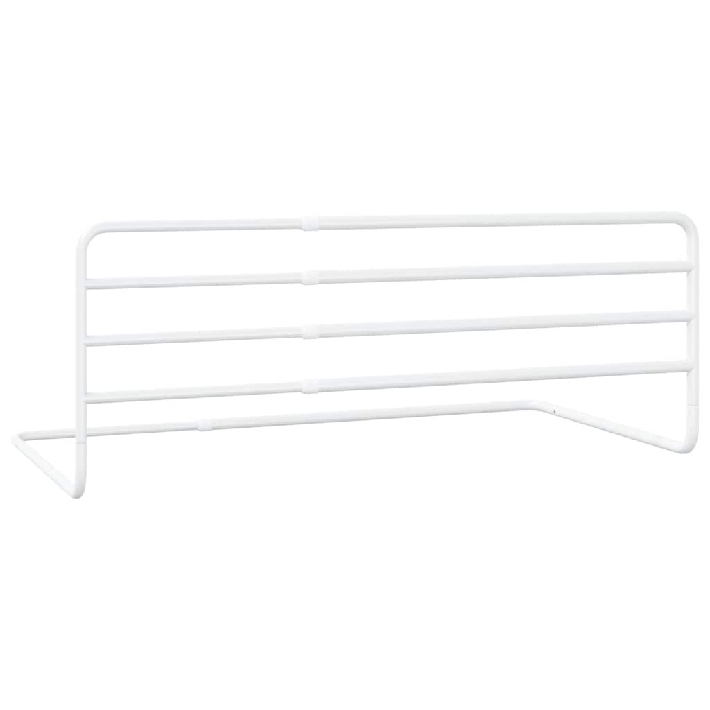 vidaXL Kleinkind-Bettschutzgitter Weiß (76-137)x55 cm Eisen