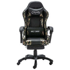 vidaXL Gaming-Stuhl mit Fußstütze Schwarz und Tarnmuster Kunstleder