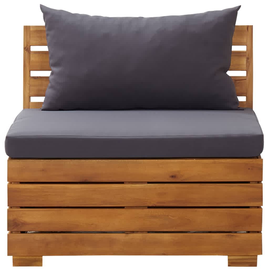 vidaXL 2-Sitzer-Gartensofa mit Kissen Massivholz Akazie