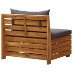 vidaXL 2-Sitzer-Gartensofa mit Kissen Massivholz Akazie