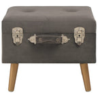vidaXL Hocker mit Stauraum 40 cm Grau Samt