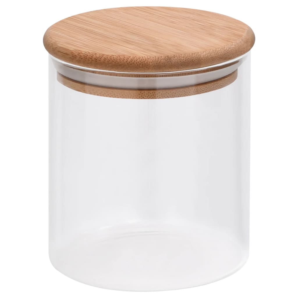 vidaXL Vorratsgläser mit Bambusdeckel 6 Stk. 600 ml