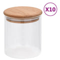 vidaXL Vorratsgläser mit Bambusdeckel 10 Stk. 600 ml