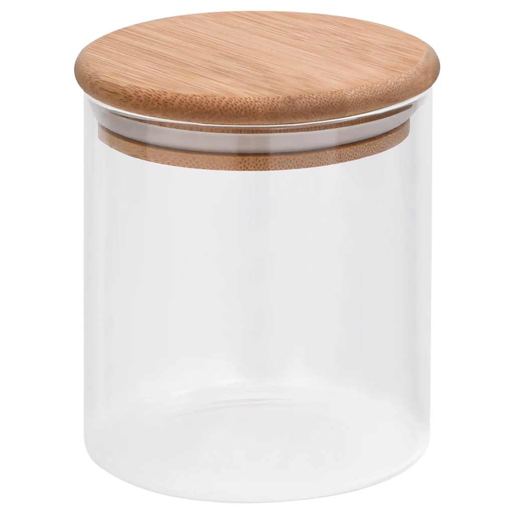 vidaXL Vorratsgläser mit Bambusdeckel 10 Stk. 600 ml