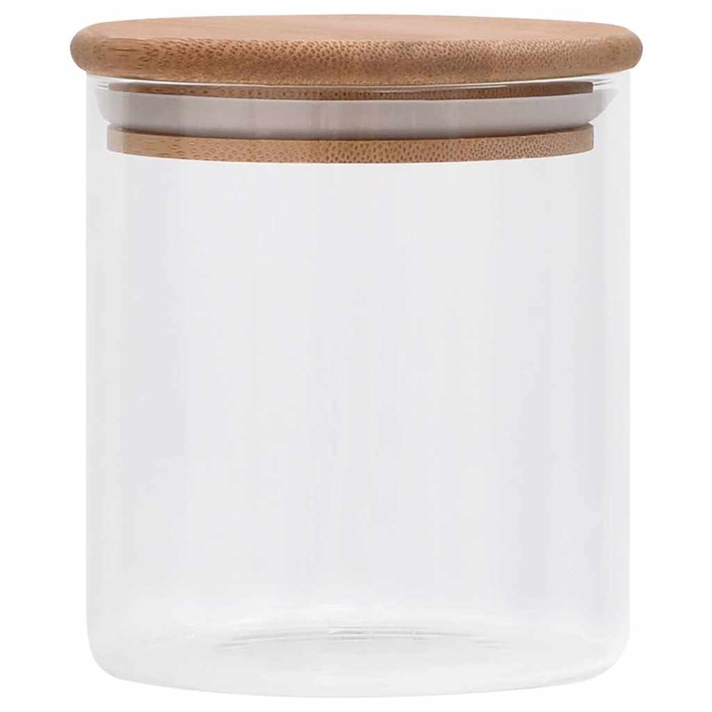 vidaXL Vorratsgläser mit Bambusdeckel 10 Stk. 600 ml
