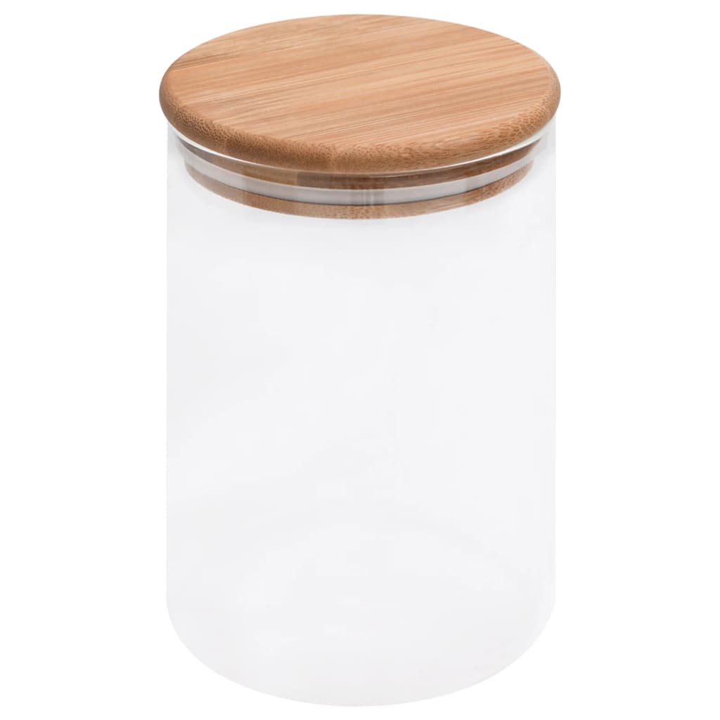 vidaXL Vorratsgläser mit Bambusdeckel 4 Stk. 800 ml