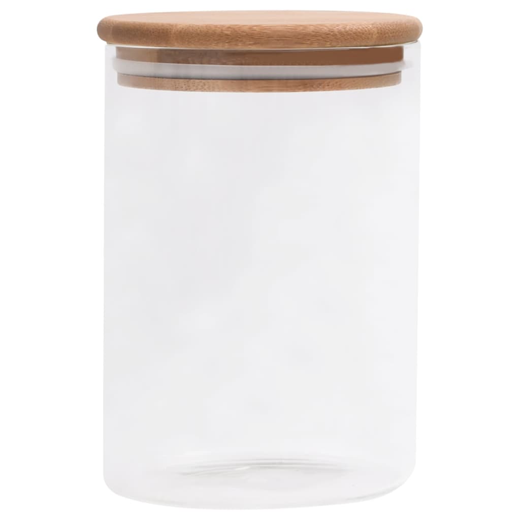 vidaXL Vorratsgläser mit Bambusdeckel 4 Stk. 800 ml
