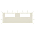 vidaXL Pavillon-Seitenwand mit Fenstern Creme