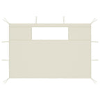 vidaXL Pavillon-Seitenwände mit Fenstern 2 Stk. Creme