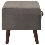 vidaXL Hocker mit Stauraum Grau 40 cm Samt