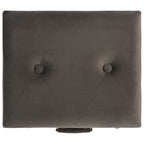 vidaXL Hocker mit Stauraum Grau 40 cm Samt
