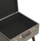 vidaXL Hocker mit Stauraum Grau 40 cm Samt