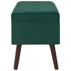 vidaXL Bank mit Staufach Grün 80 cm Samt