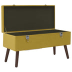 vidaXL Bank mit Staufach Senfgelb 80 cm Samt