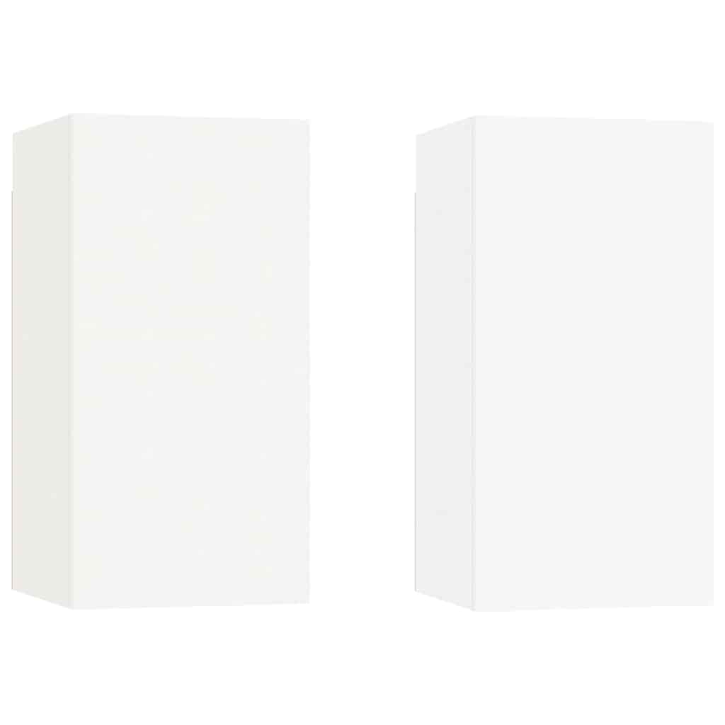 vidaXL TV-Schränke 2 Stk. Weiß 30,5x30x60 cm Holzwerkstoff