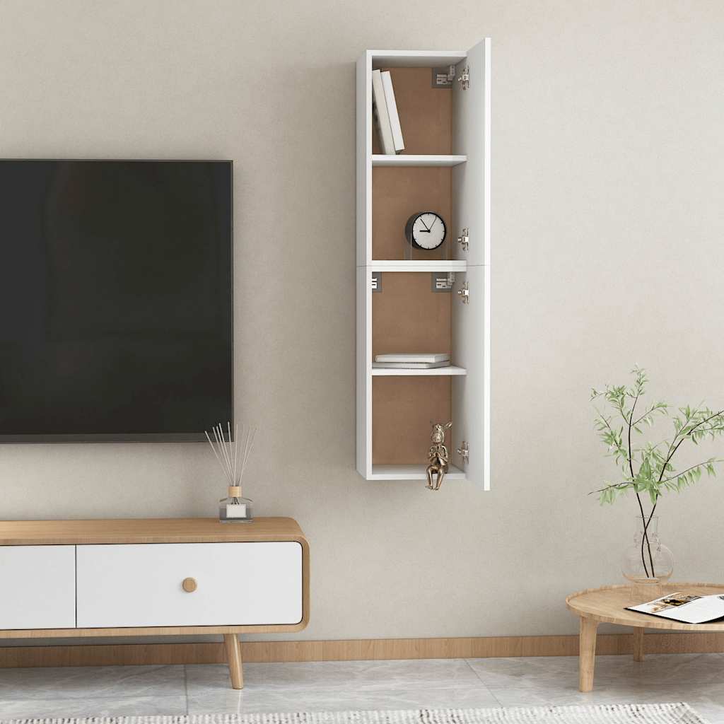 vidaXL TV-Schränke 2 Stk. Weiß 30,5x30x60 cm Holzwerkstoff