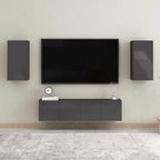 vidaXL TV-Schränke 2 Stk. Hochglanz-Schwarz 30,5x30x60cm Holzwerkstoff