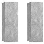 vidaXL TV-Schränke 2 Stk. Betongrau 30,5x30x90 cm Holzwerkstoff