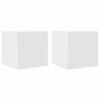 vidaXL TV-Wandschränke 2 Stk. Weiß 30,5x30x30 cm