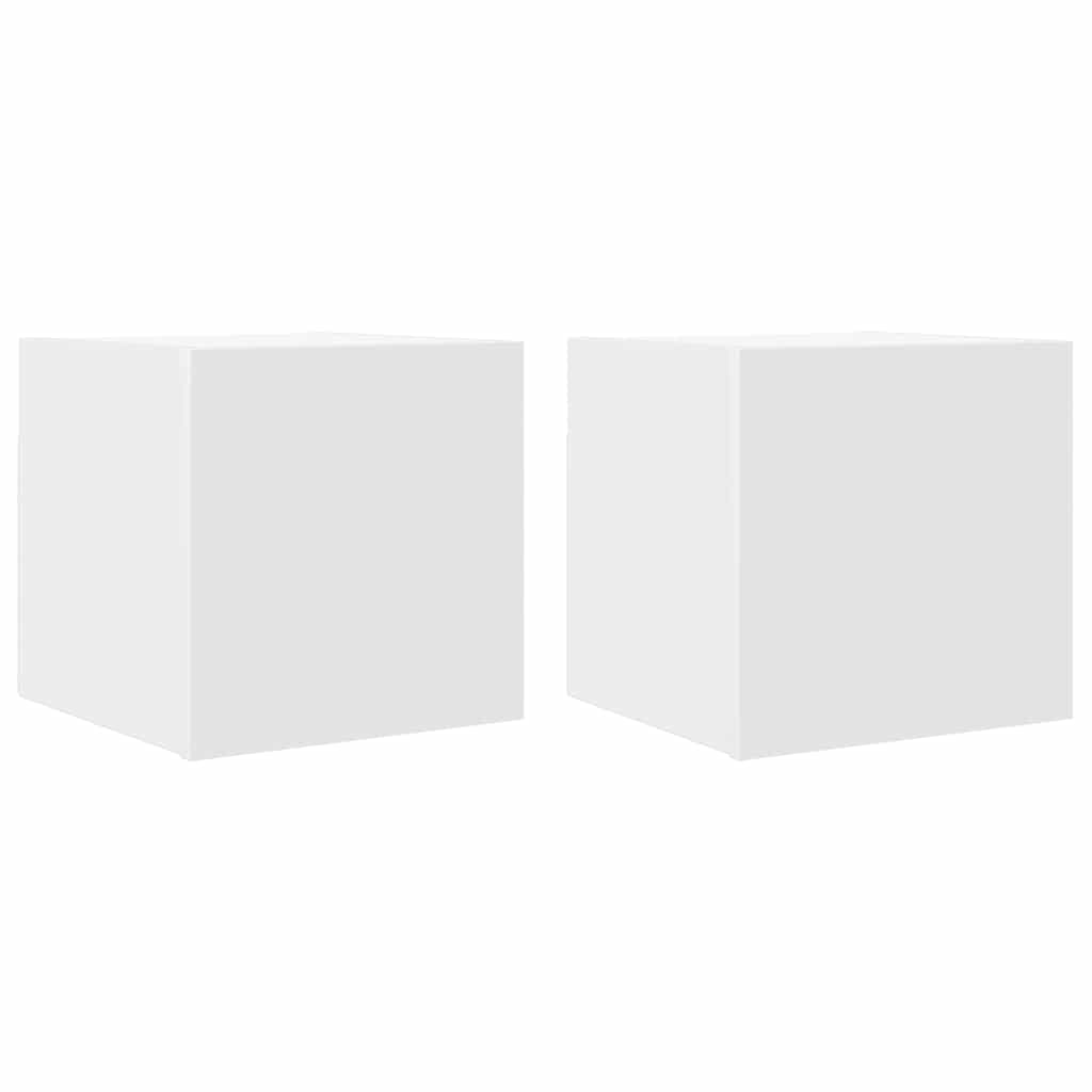 vidaXL TV-Wandschränke 2 Stk. Weiß 30,5x30x30 cm