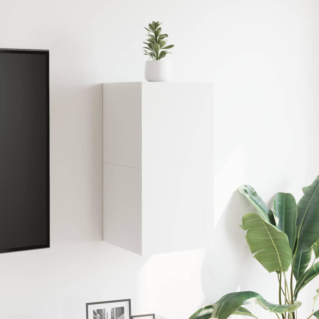 vidaXL TV-Wandschränke 2 Stk. Weiß 30,5x30x30 cm