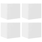 vidaXL TV-Wandschränke 4 Stk. Weiß 30,5x30x30 cm