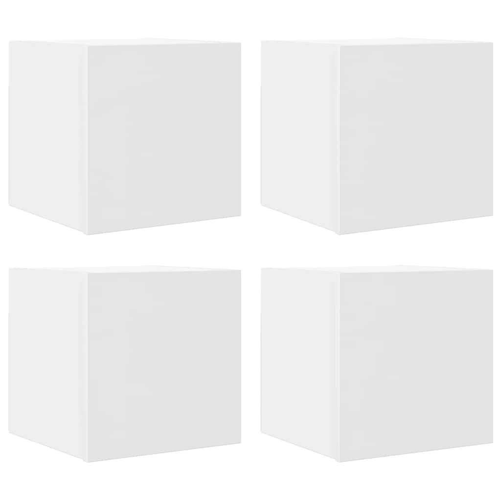 vidaXL TV-Wandschränke 4 Stk. Weiß 30,5x30x30 cm