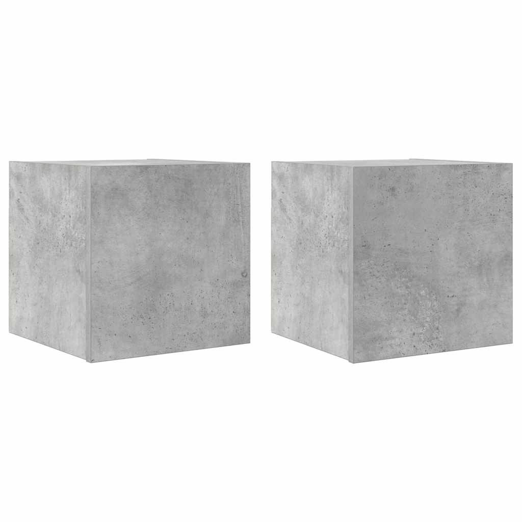 vidaXL TV-Wandschränke 2 Stk. Betongrau 30,5x30x30 cm