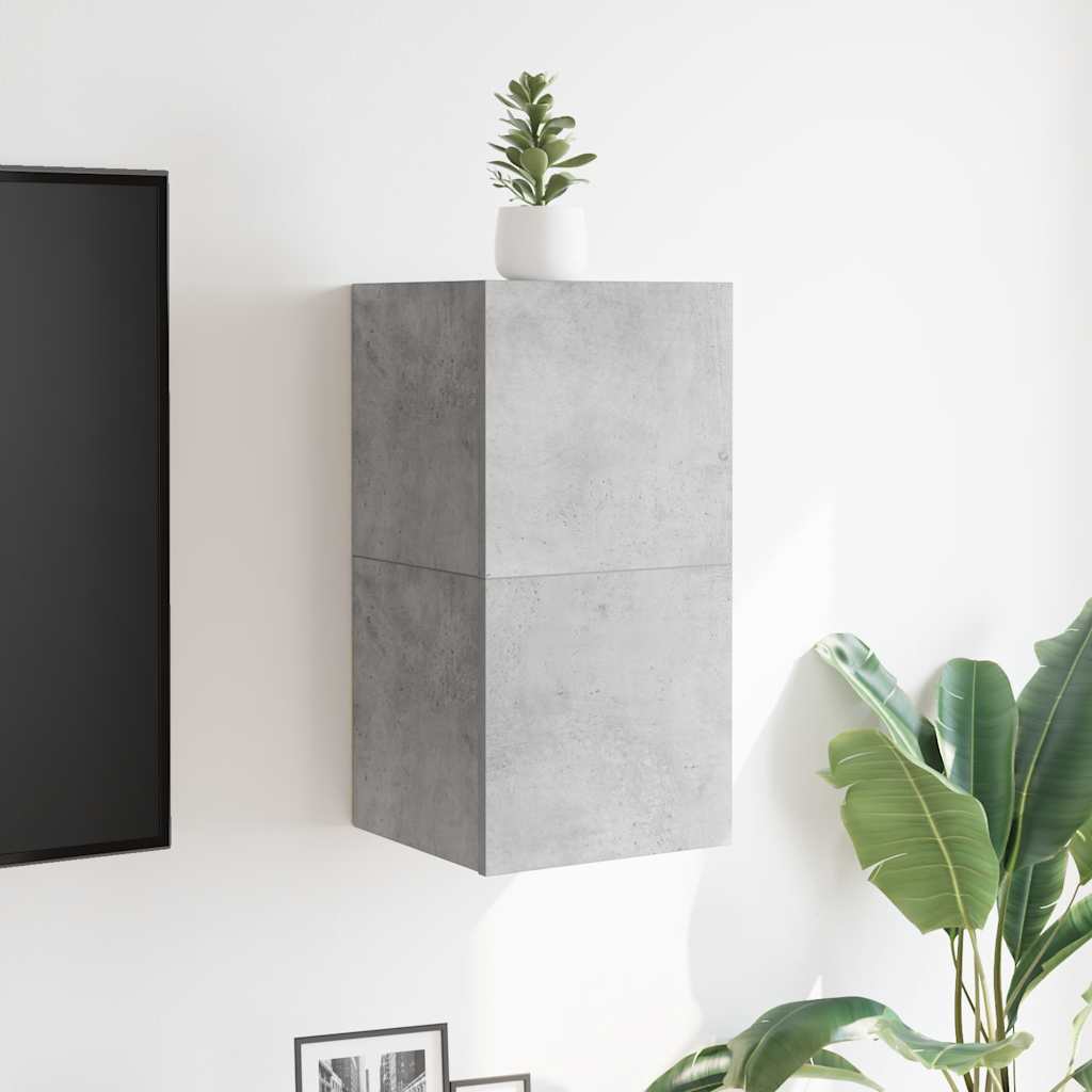 vidaXL TV-Wandschränke 2 Stk. Betongrau 30,5x30x30 cm