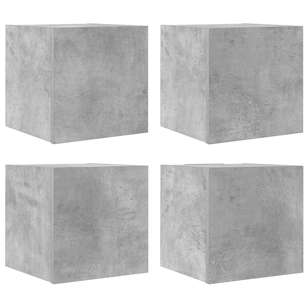 vidaXL TV-Wandschränke 4 Stk. Betongrau 30,5x30x30 cm