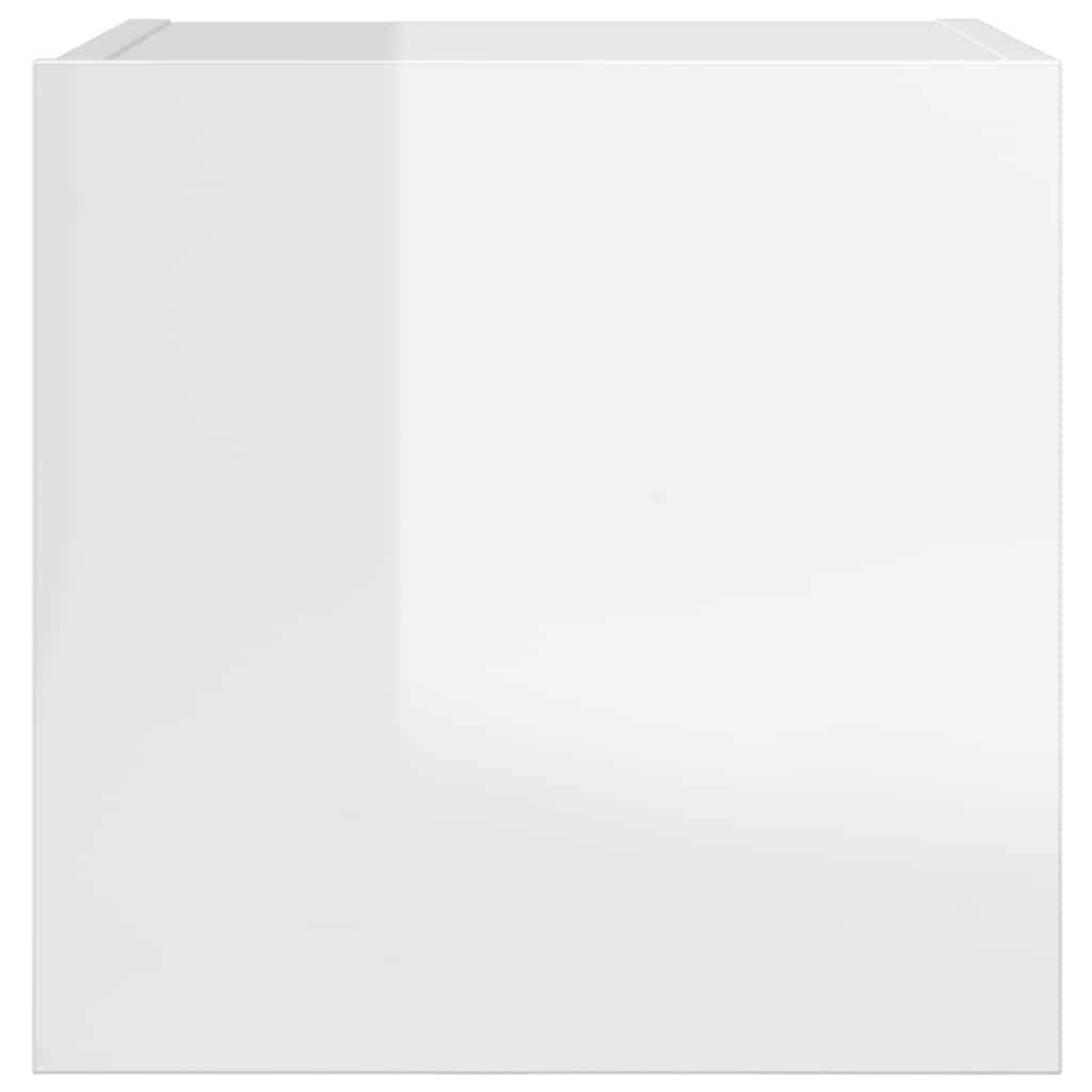 vidaXL TV-Wandschrank Hochglanz-Weiß 30,5x30x30 cm
