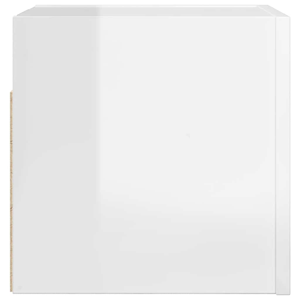 vidaXL TV-Wandschrank Hochglanz-Weiß 30,5x30x30 cm