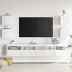 vidaXL TV-Wandschränke 4 Stk. Hochglanz-Weiß 30,5x30x30 cm
