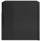 vidaXL TV-Wandschränke 2 Stk. Hochglanz-Schwarz 30,5x30x30 cm