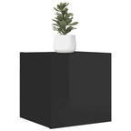 vidaXL TV-Wandschränke 2 Stk. Hochglanz-Schwarz 30,5x30x30 cm