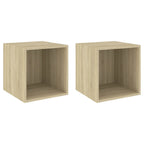 vidaXL Wandschränke 2 Stk. Sonoma-Eiche 37x37x37 cm Holzwerkstoff