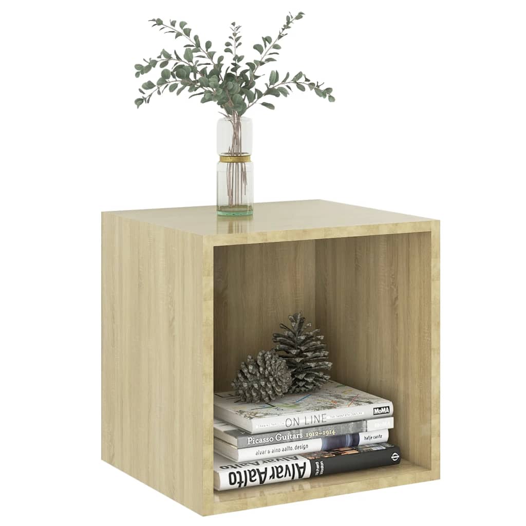 vidaXL Wandschränke 2 Stk. Sonoma-Eiche 37x37x37 cm Holzwerkstoff
